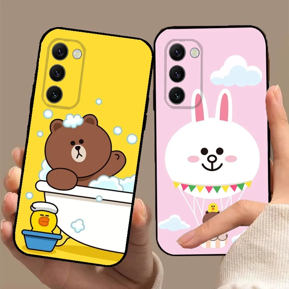 

Cartoon L-LINE F-Friends Brown Phone Case Phone Case for Samsung S24, 22,30, 20,10, 9,Note20 Ultra、Lite、Ultra、5G、Plus、FE