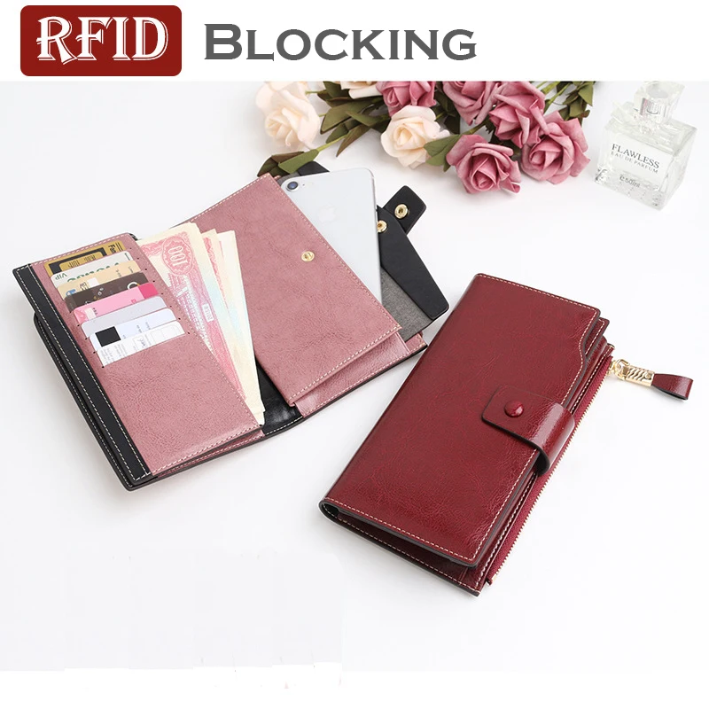 

arrival women fashion Cow Leather clutch wallet long Hasp zipper wallet purse High quality Leather wallet ladies