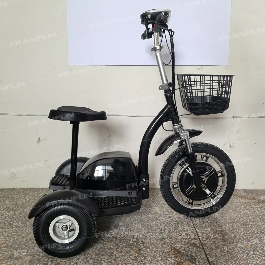 CE Lightweight Travel for Aged Foldable Handle 36V 3 Speeds Zappy Electric Mini Trike Scooter 35-40km