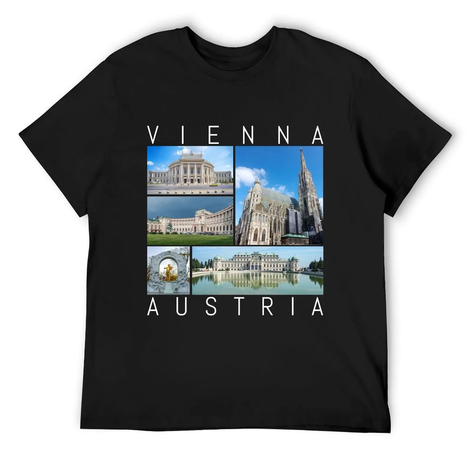 Vienna Austria Souvenir famous sights T-Shirt summer tops quick drying plus size tops mens t shirt graphic