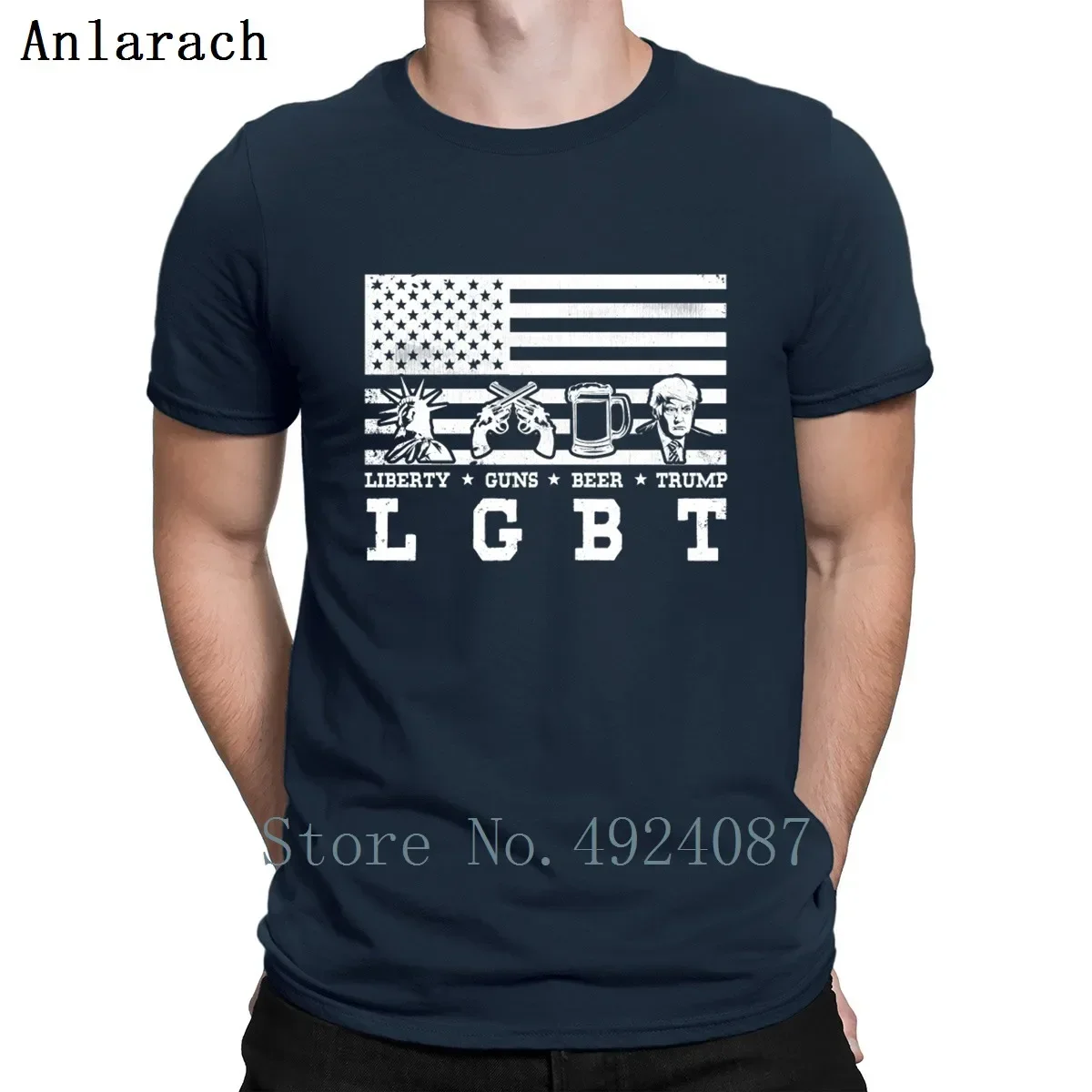 Lgbt Liberty Guns Beer Trump Bandana T Shirt Summer Style Cheap Comical Plus Size 3xl Black Shirt Hiphop Top Male Branded