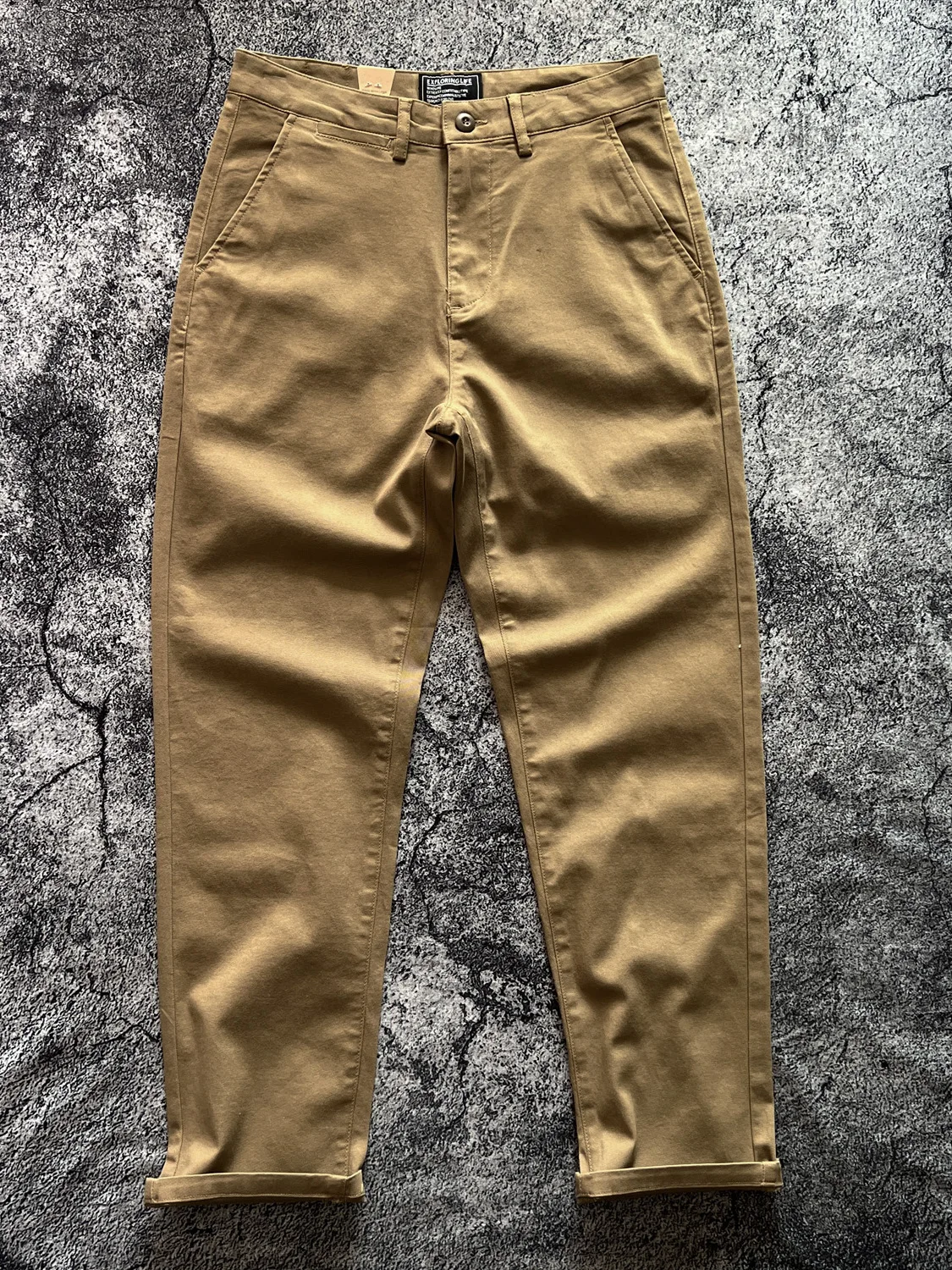 

Брюки DS Basic Casual прямого кроя, удобные, однотонные, универсальные, в американском рабочем стиле, с эластичной талией