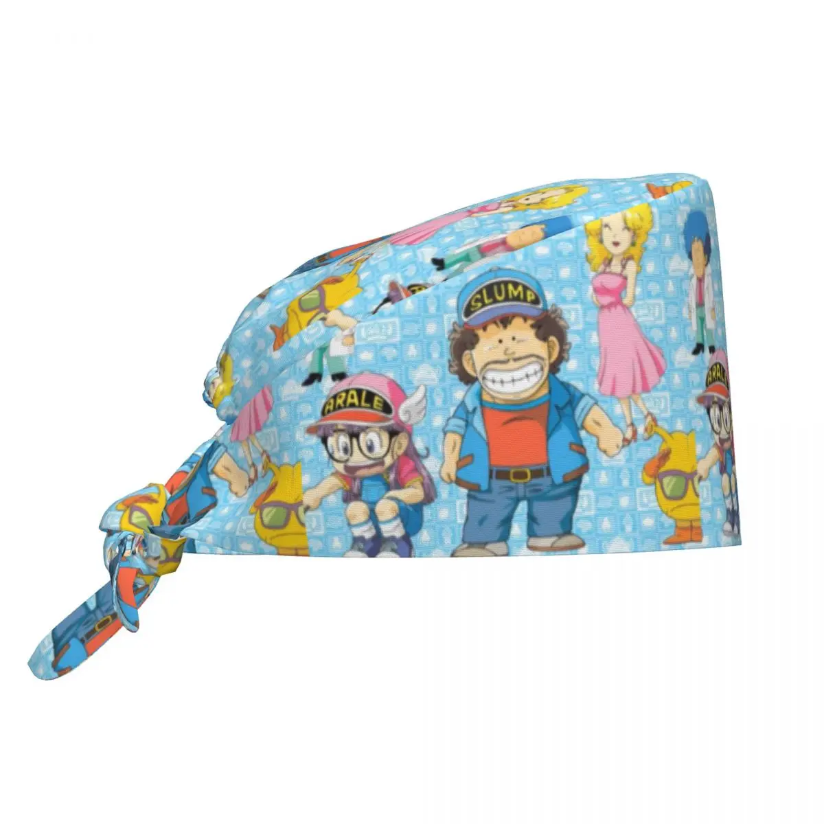Dr.Slump Arale Anime Tooth Check Surgicals Cap Japanese Manga Health Service Nursing Working Caps Hat Men Women Scrubs Hats