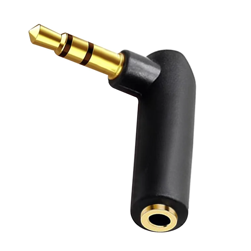 5PCS 90 Degree Right Angle 3.5mm 3 Pole Stereo Male to Female Adapter Converter Headphone Audio Microphone Jack Plug Connector