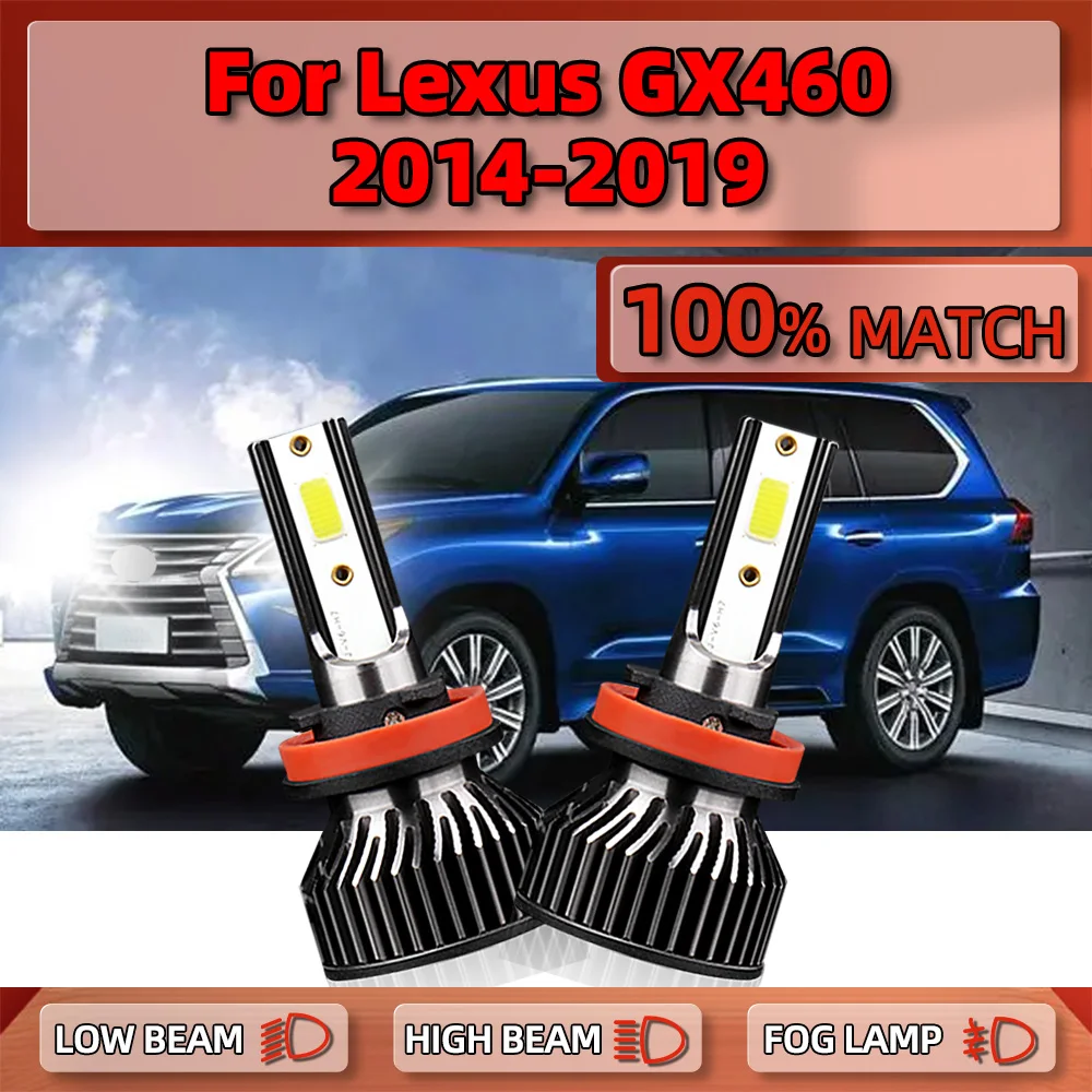 

20000LM Canbus LED Headlight Bulbs 120W Car Lights 6000K White Turbo Lamps For Lexus GX460 2014 2015 2016 2017 2018 2019