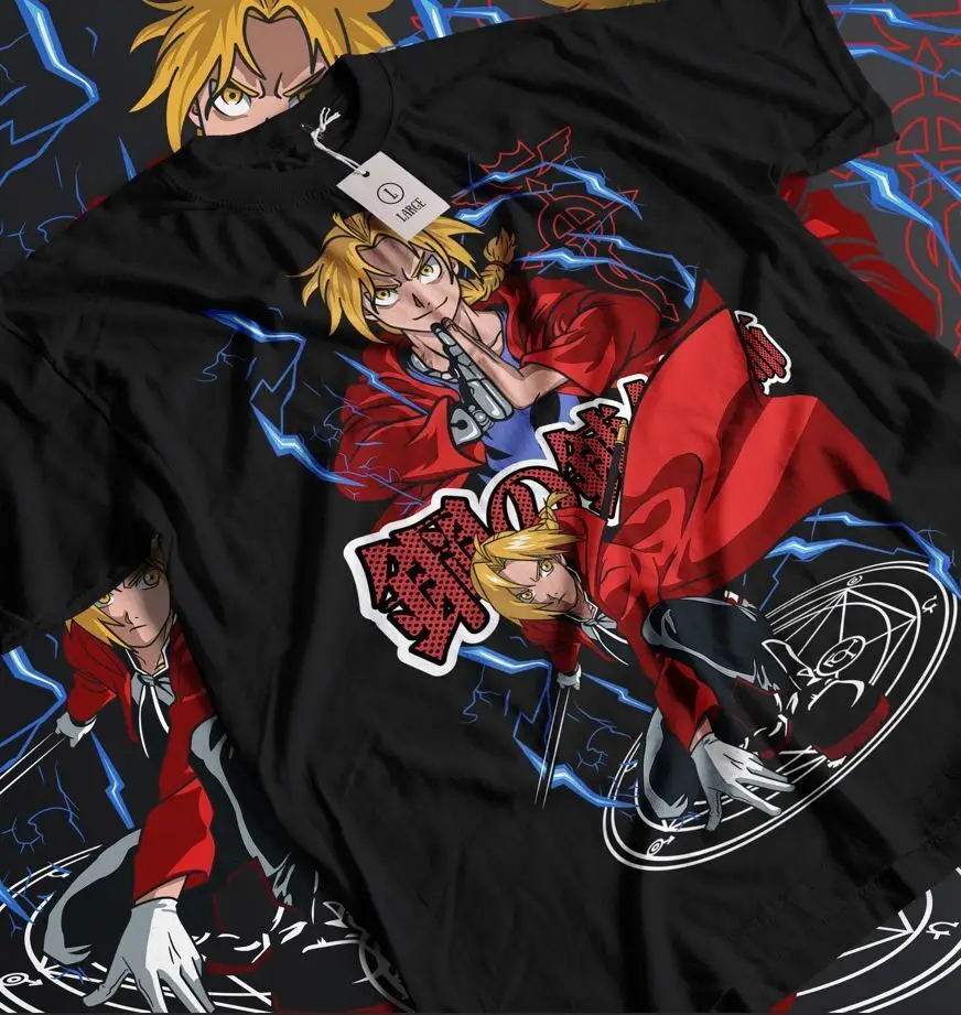 Fullmetal Alchemist T-shirt FMA Brotherhood Edward Elric Alphonse Elric Shirt