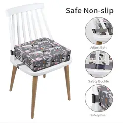 Children Increased Chair Pad Adjustable Removable Baby Furniture Booster Seat Portable Kids Dining Heighten Cushion Pram Chair