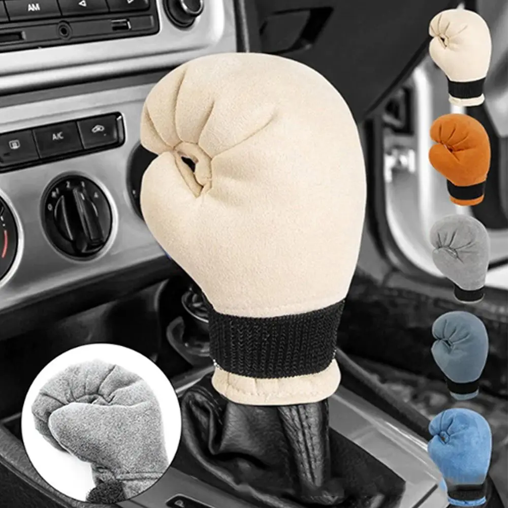 Non-Slip Car Gear Shift Collar Wear-resistant Boxing Glove Shape Change Lever Cover Car Shift Knob Cover