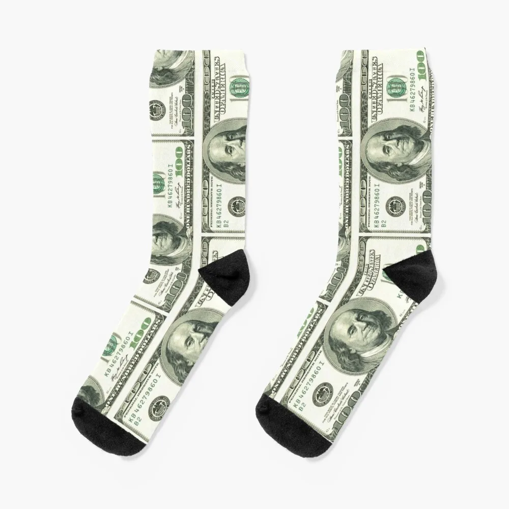 Money Maker 100 Dollar Banknote, Note, Money Maker, Cash Master, Businessman, Manager Gift Socks