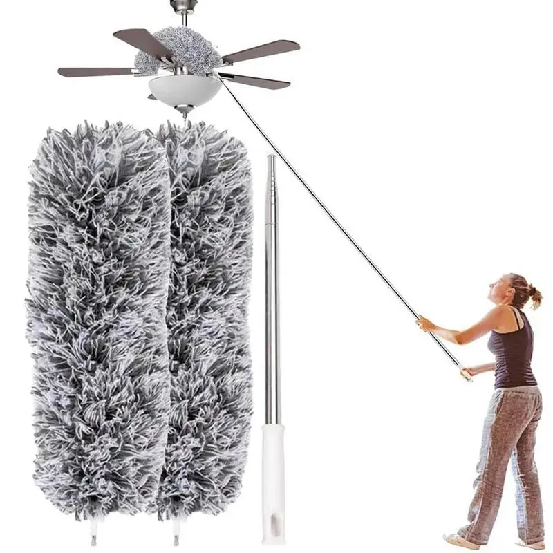 Extendable Microfiber Duster Telescopic Dust Brush Long Handle Gap Dust Cleaner Bendable Household Cleaning Tools