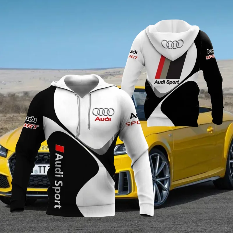 

2025 модная популярная толстовка с логотипом Audi, 3D-печать, модная, высококачественная, дышащая, для взрослых, для отдыха, удобная уличная, MOTO