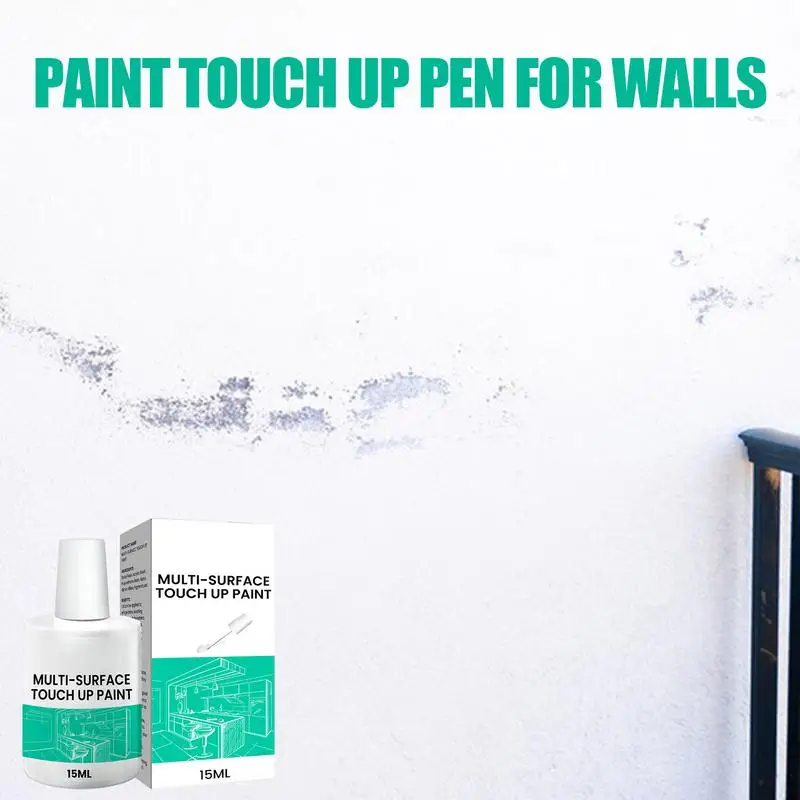 White Walls Paint Multi-Surface Paint With Brush White Scratch Repair Multi-Surface Paint With Brush Small Brush Wall Repair