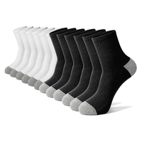 6 Pairs Men's Cotton Running Crew Socks Middle Tube High Quality Casual Breathable Sports Socks For Men and Women Soft Sock