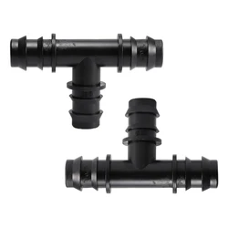 10 Pcs16mm 20mm 25mm Barbed Tee Connectors For Garden watering Irrigation Hose Water Pipe Joints Watering System 3-Way Parts