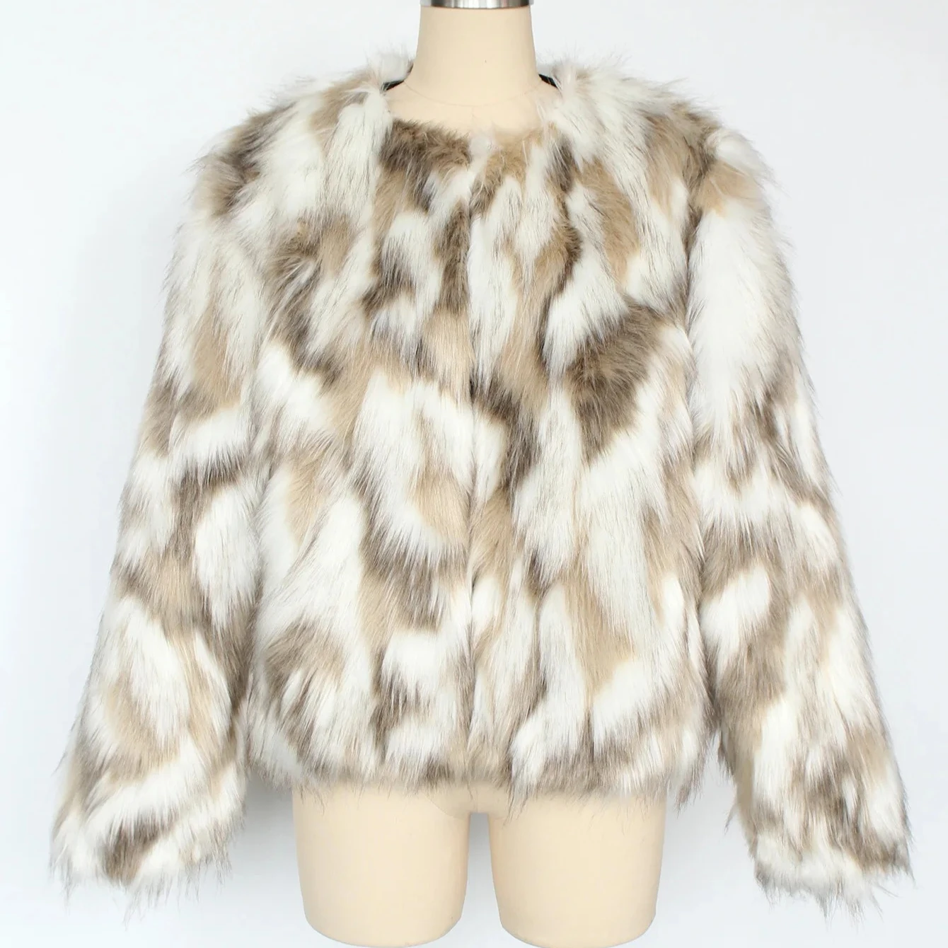 Faux Fur Fox Coats Women Short Jackets Round Neck Coat Thick Warm Y2k Streetwear Jacket Work Outerwear Autumn Winter 2025