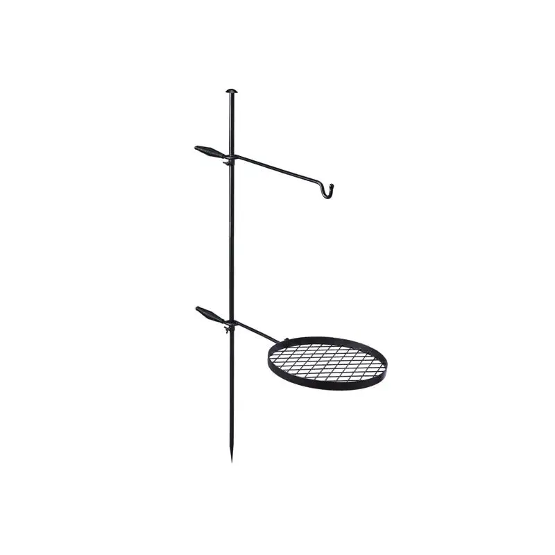 

Portable Campfire Grill with Adjustable Grate and Hanger Rod, Carry Bag Included for Outdoor Cooking