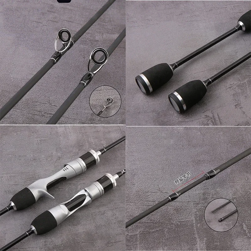 Small Bait Finesse System UL Spinning Casting Fishing Rod Carbon Fiber Ultralight 2 Pieces 1.68-1.8m 1-8g For Trout Fishing Rod