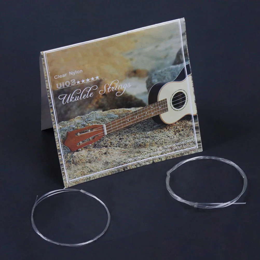 

4Pcs Ukulele String Set Nylon Strings for Ukulele Strong Stable Sound Clarity Ideal Replacement String for Musicians
