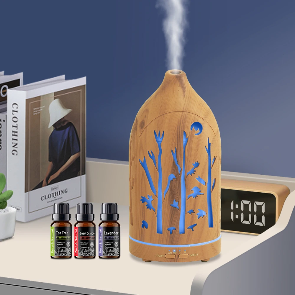 

Perfect for Home & Office 7 Color LED Aromatherapy Diffuser with Auto Shut Off & 3 Oils