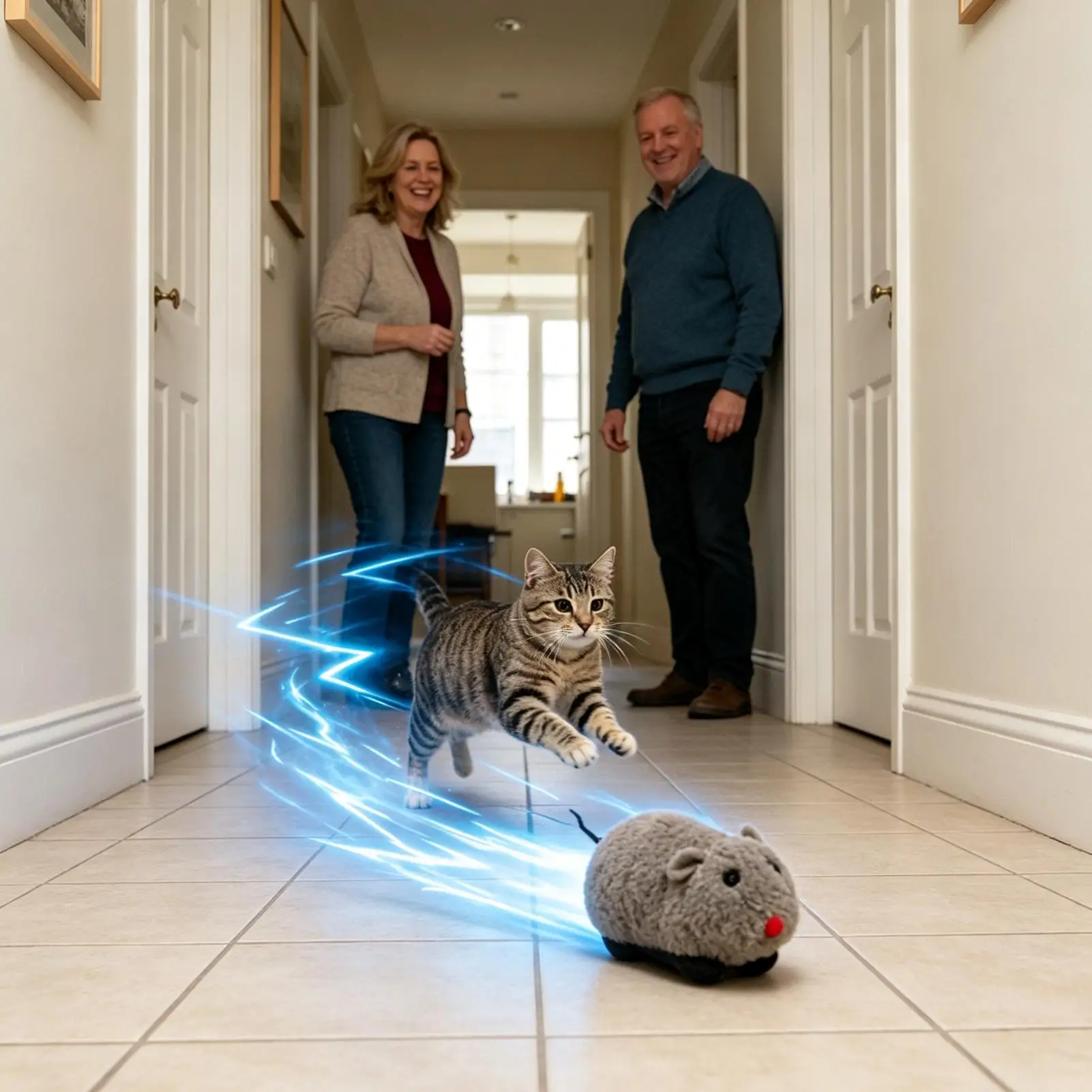 Cat Toy Mouse Moving Realistic Plush Wireless Funny Electric Teaser Remote Control Mouse Toy For Bedroom Pet Shop Balcony Indoor
