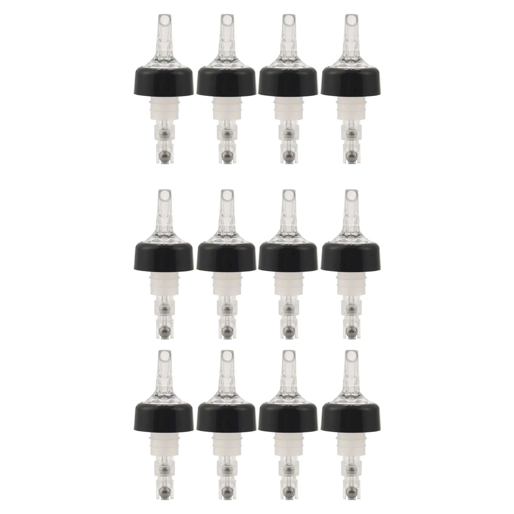 12 X 25ml Clear Auto Measure Quick Shot Pourers