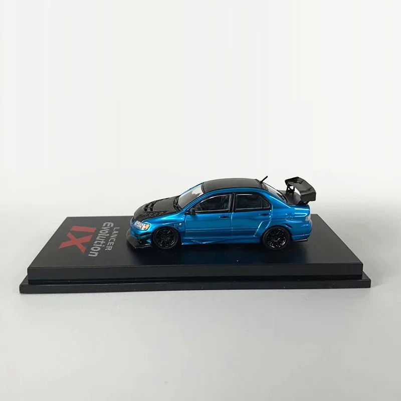 CM 1/64 модель автомобиля Lancer EVO IX Voltex установка из сплава литой под давлением автомобиль углеродная синяя коллекция