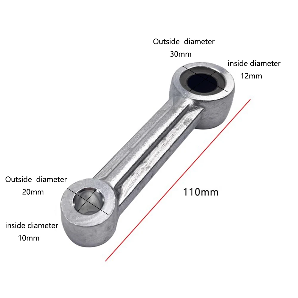 Silver Tone Aluminum Electric Hammer Drill Piston Connecting Rod for Bosch GSH11E, Impact drill piston accessories