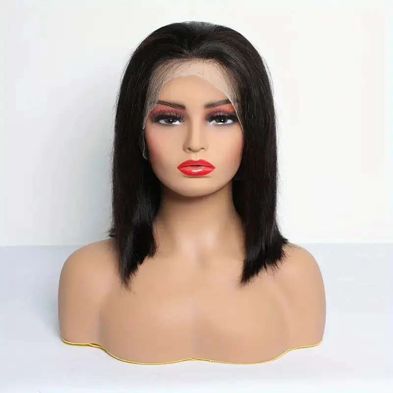 Short Bob Wigs Human Hair Transparent Lace Front Human Hair Wigs Straight Bob Frontal Wig Lace Frontal Wigs For Women