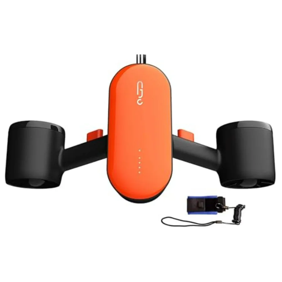 

Underwater scooter for swimming, scuba, free diving, snorkeling; ABS plastic body, black; dual motors, smart APP control, 200m