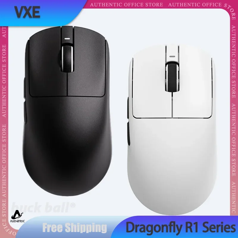 New VXE Dragonfly R1 Series 2.4G Wireless Mouse R1 Pro Max Mice Lightweight PAW3395 SE FPS Gamer Mouse For Win Mac Linux Gifts