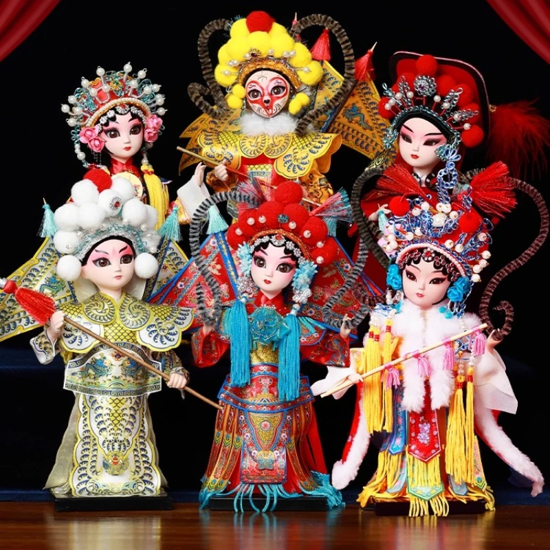 Silk Puppet Dolls Peking Opera Figures of Chinese-themed Gift Items Traditional Opera Dolls Overseas Gift Items