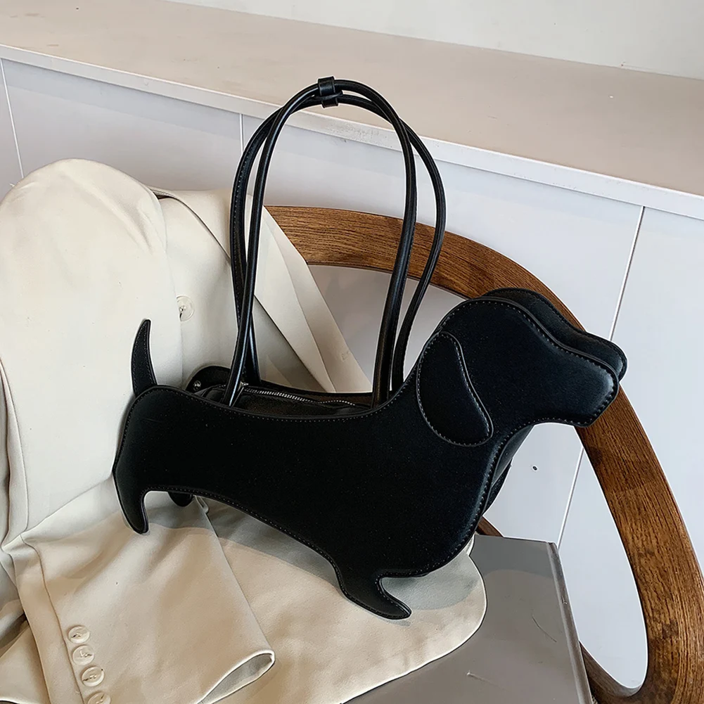 Cartoon Dog Shaped Shoulder Bag PU Leather Handbag Unique Novelty Purse Designer Evening Party Bag for Women Girls