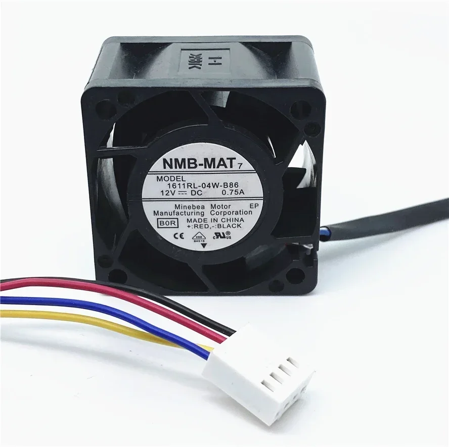 NMB-MAT 12V 0.75A 1611RL-04W-B86 4028 40MM 4CM 40x40x28 mm 1U 2U Wentylator serwerowy Wentylator chłodzący dużej mocy 4pin