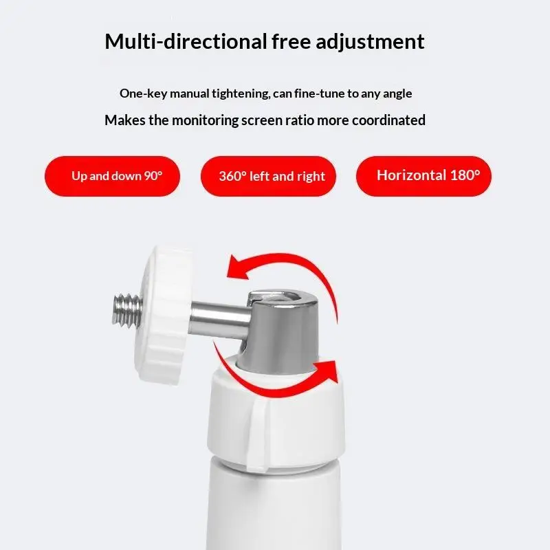 360 Degree Adjustable Swivel Surveillance Bracket Durable White Security Camera Mount Indoor Outdoor Home Monitoring Accessory