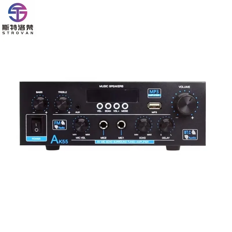 

Цифровой аудиоусилитель AK55 Auto Partner Hi-Fi с Bluetooth, RMS 70Вт+70Вт, 2.0-канальный, FM-радио, для автомобильной и домашней стереосистемы