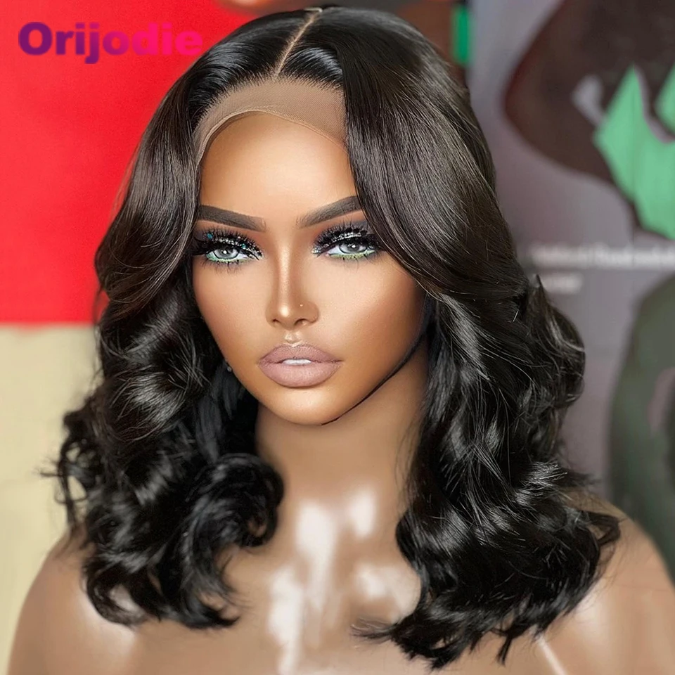 

Natural Color 13x4 Full Lace Frontal Bdoy Wave Bob Human Hair Wigs 180 Density Remy Hair Short Wave Bob Wig for Women Pre Pluck