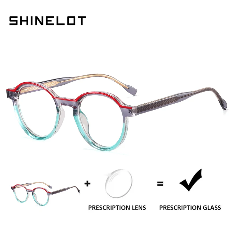 

SHINELOT 97715 Cute Myopia Eyewear Prescription Reading Glasses Optical Anti Blue Light College Student Eyeglasses