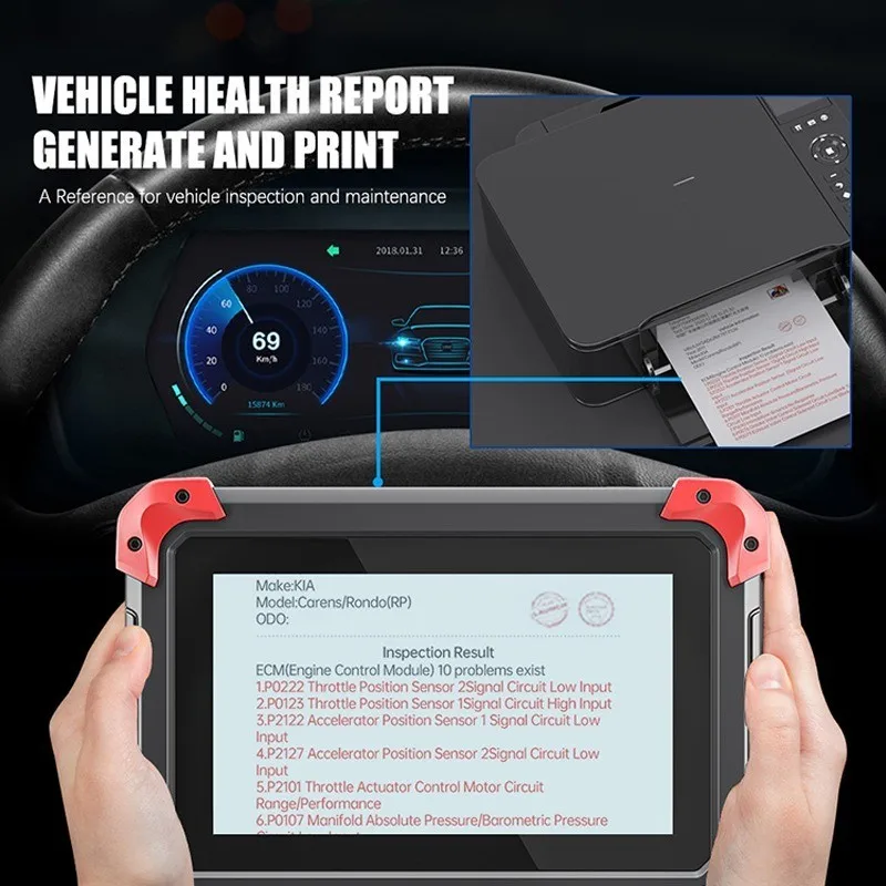 Vehicle tester obd fault diagnosis D7 foreign trade English version overseas version key matching programming