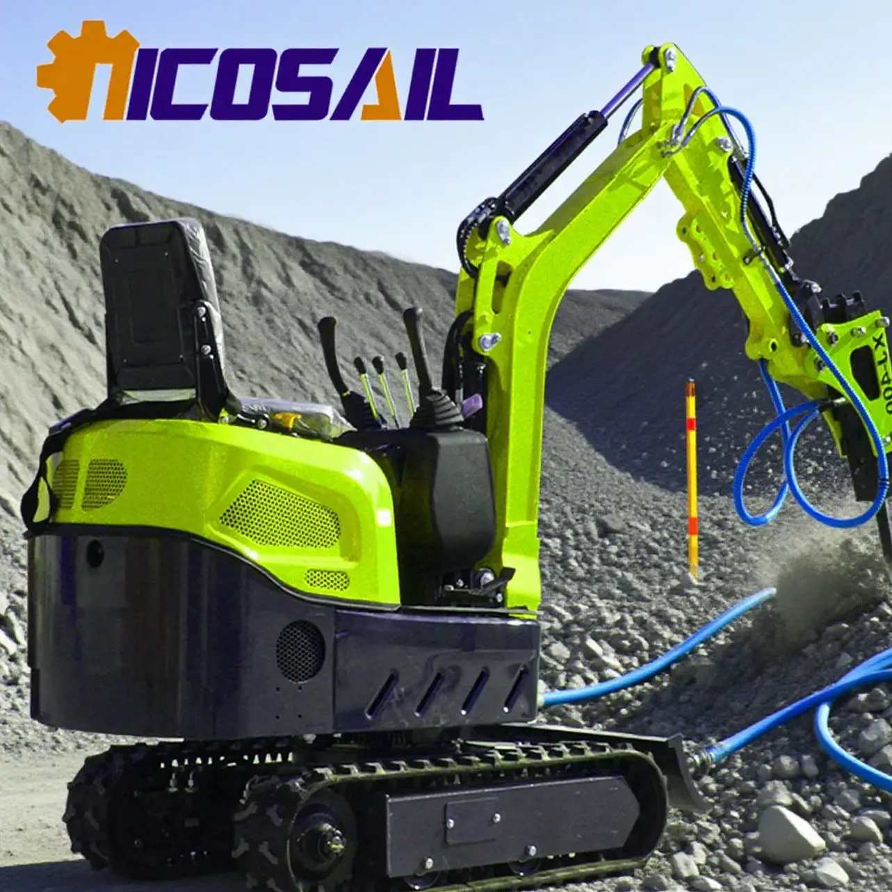 

Ce certified small excavator with hydraulic cylinder track type wheels, efficient and excellent core electric pump