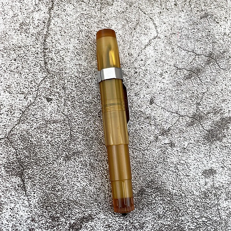 EDC PEI/Titanium Alloy Fountain Pen with Octagon Pocket Design, Refillable Ink Converter for Students, Office & Business Use