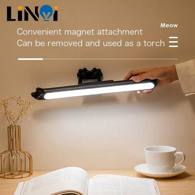 

LED Table Lamp Magnetic Desk Lamp Hanging Wireless Touch Night Light for Study Reading Lamp USB Light