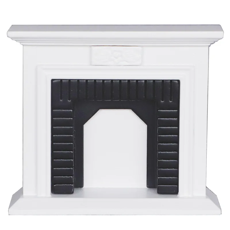 Réplique de meubles miniatures 1:12, Mini cheminée en bois, accessoires pour maison de poupée Ob11, Figurines de scène miniatures, jouets