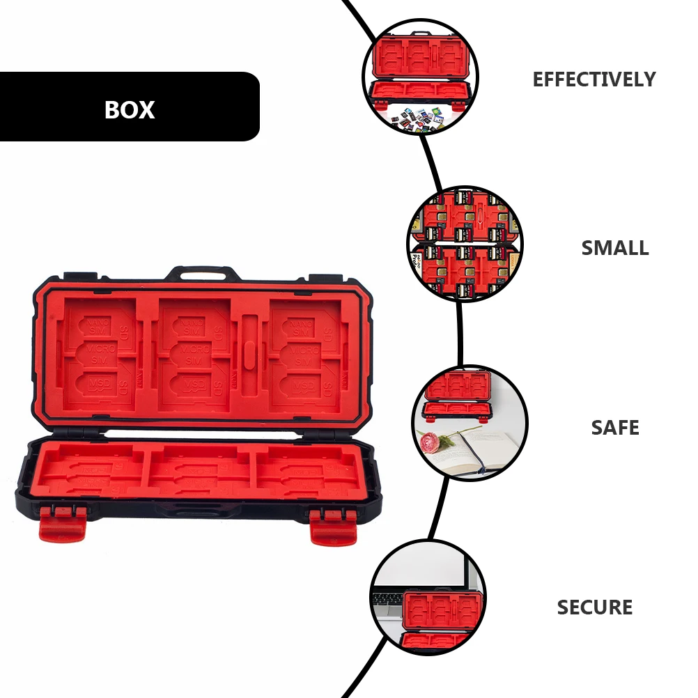 

Flash Memory Card Box Storage Case CF Holder Portable ganizer Waterproof Dustproof Environmentally Plastic Safe Secure