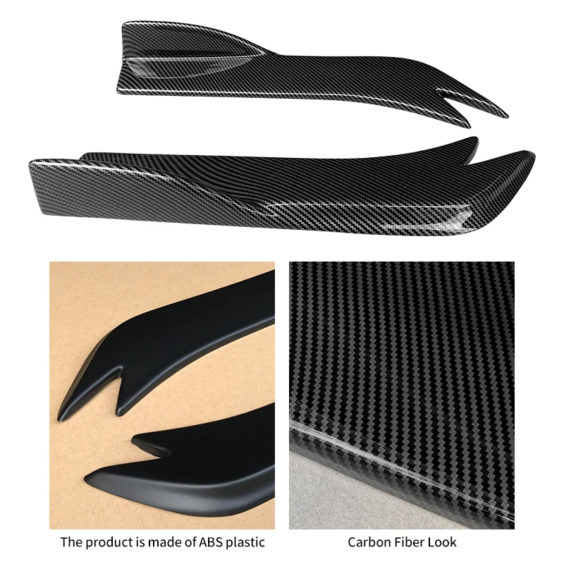 For Car Mercedes-Benz AMG GLB35 2019-2022 2021 Rear Wrap Angle Splitters Trunk Lip Spoiler Canard Wing Diffuser Carbon Fiber ABS