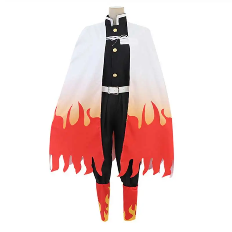 Adult Children Rengoku Kyoujurou Cosplay Kids Men Women Kimetsu no Yaiba Halloween Costume