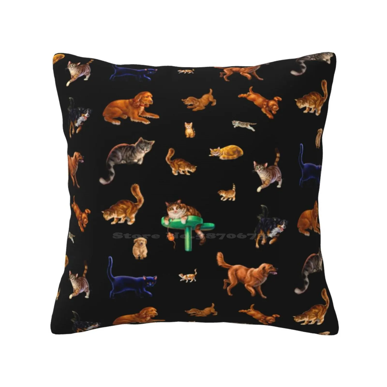 Dogs , Puppies And Cat Stickers Home Sofa Car Waist Throw Pillowcase Animal Kids Games Crafts Pets Kittens Cats Dogs Puppy