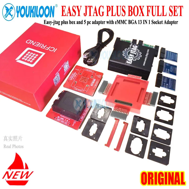 2025 latest Original NEW Easy Jtag Plus Box and Adapter full set ,ICFRIEND EMMC BGA 13 IN 1 Socket （ISP random sending）