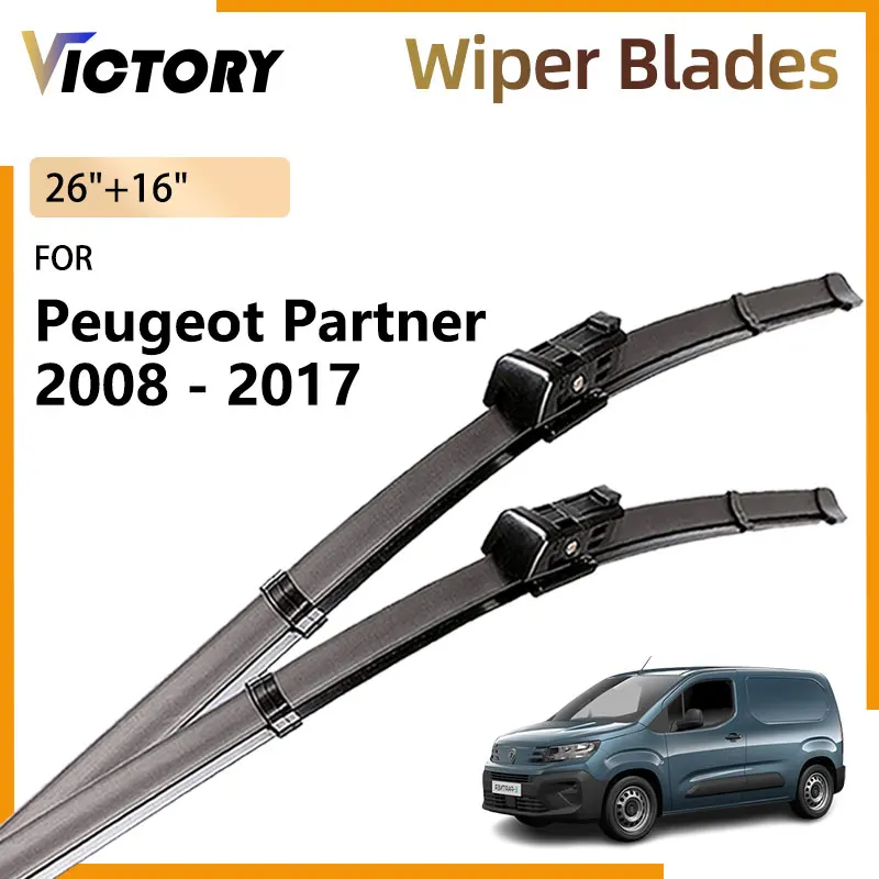 

For Citroen Berlingo Peugeot Partner 2 2008 - 2017 2016 2010 2013 2009 Car Front Wiper Blade Windshield Windscreen Window Brush