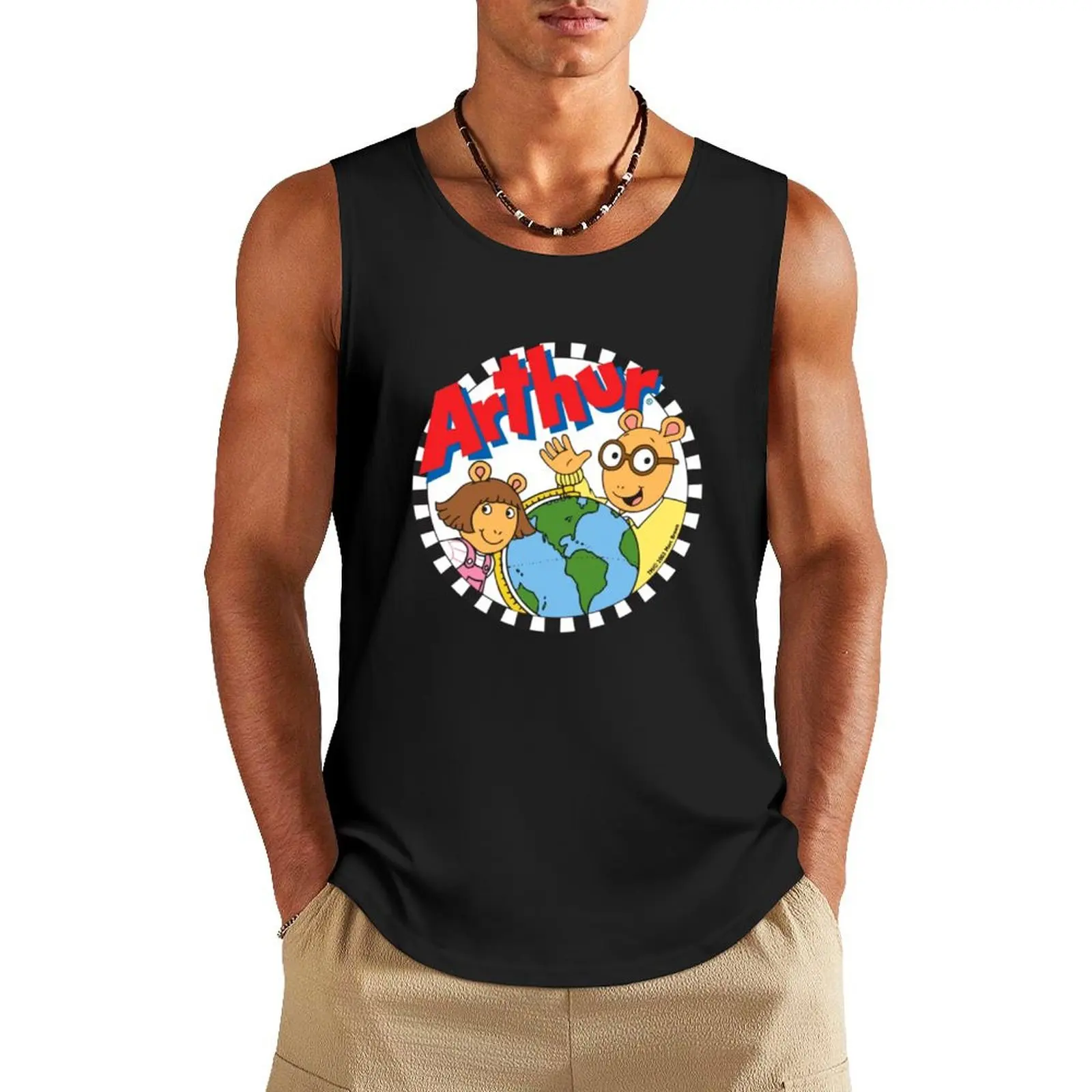 Arthur and Friends Tank Top gym Men's t-shirts T-shirt men clothes for men gym top