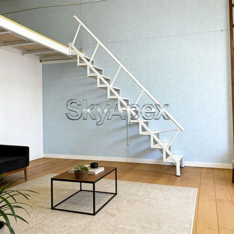 Steel Wall Mounted Stair Home Indoor Wall Mounted Stair Flip Up Folding Villa Garage Special Ladder Wall Side Folding Ladders